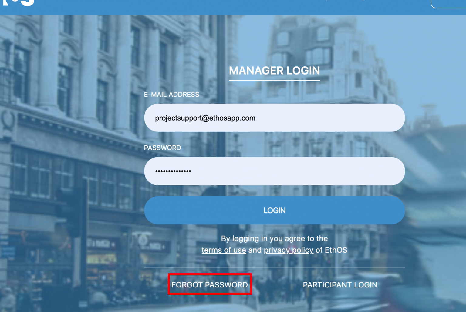 My Account Ethos Help Center